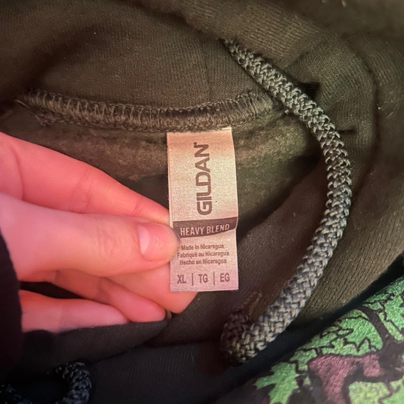 Gildan Black Hoodie with Colorful Graphic - Picture 4 of 4